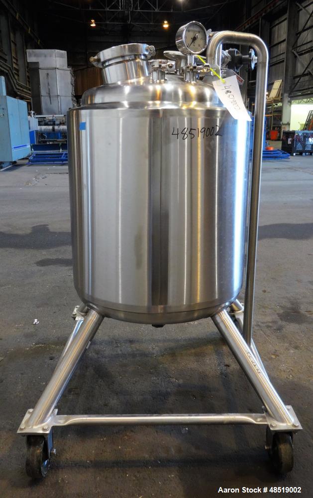 Used T & C Pressure Tank, 39 Gallon (150 liter), 316 Stainless Steel, Vertical.