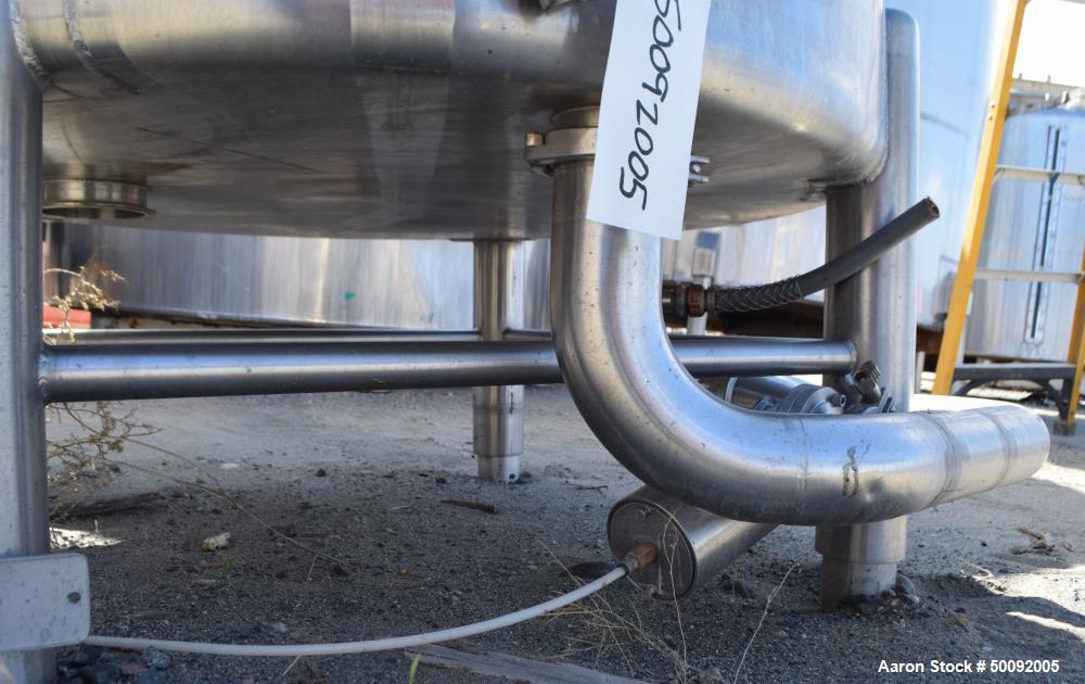 Used Stainless Steel Tank, Approximate 400 Gallon, Vertical.