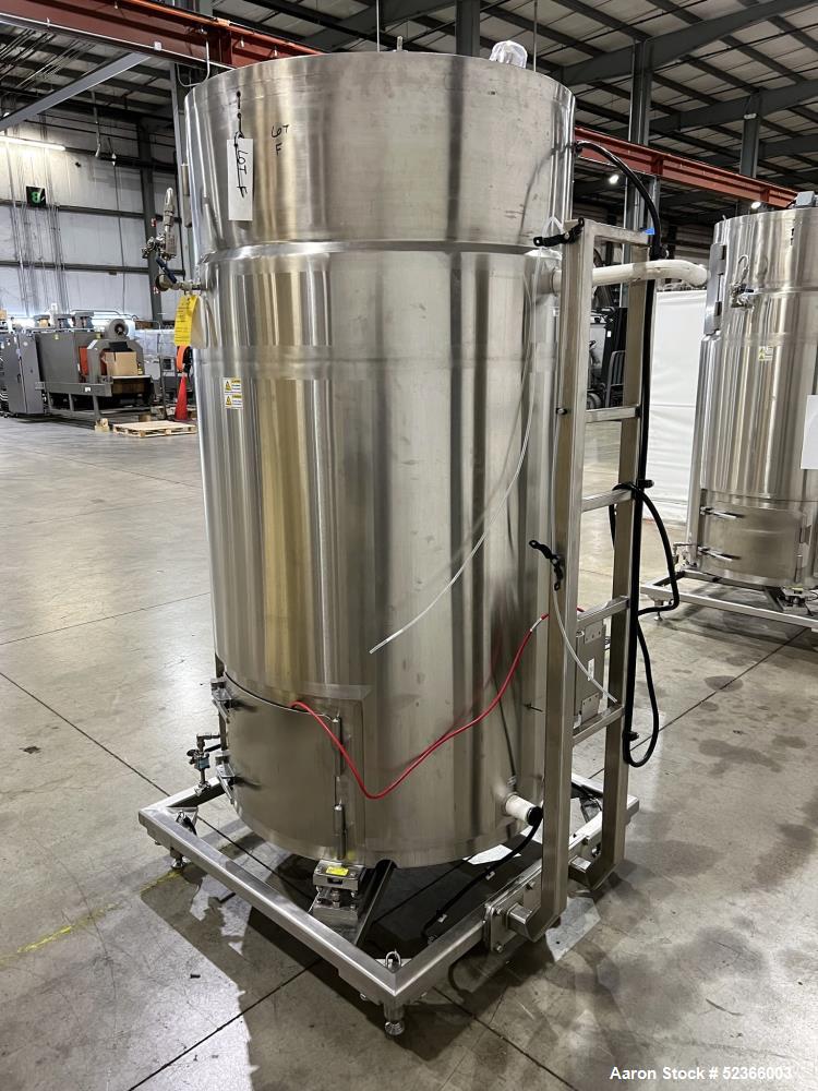 Used- Thermo Scientific Single Use Bioreactor, Model HyClone, 1000 liter capacity, Stainless Steel. Open top, flat bottom sh...