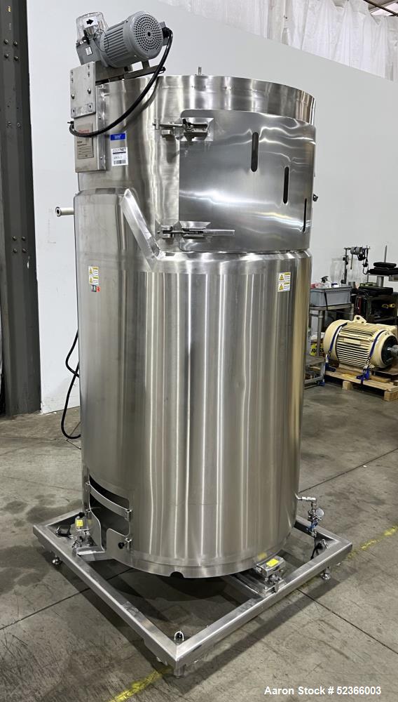 Used- Thermo Scientific Single Use Bioreactor, Model HyClone, 1000 liter capacity, Stainless Steel. Open top, flat bottom sh...