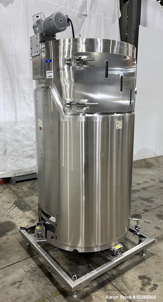 Used- Thermo Scientific Single Use Bioreactor, Model HyClone, 1000 liter capacity, Stainless Steel. Open top, flat bottom sh...