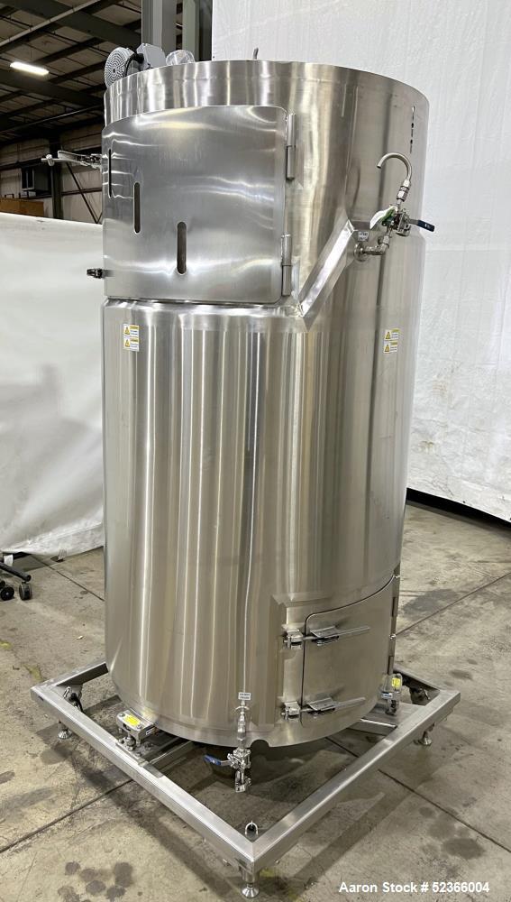 Used- Thermo Scientific Single Use Bioreactor, Model HyClone, 1000 liter capacity, Stainless Steel. Open top, flat bottom sh...