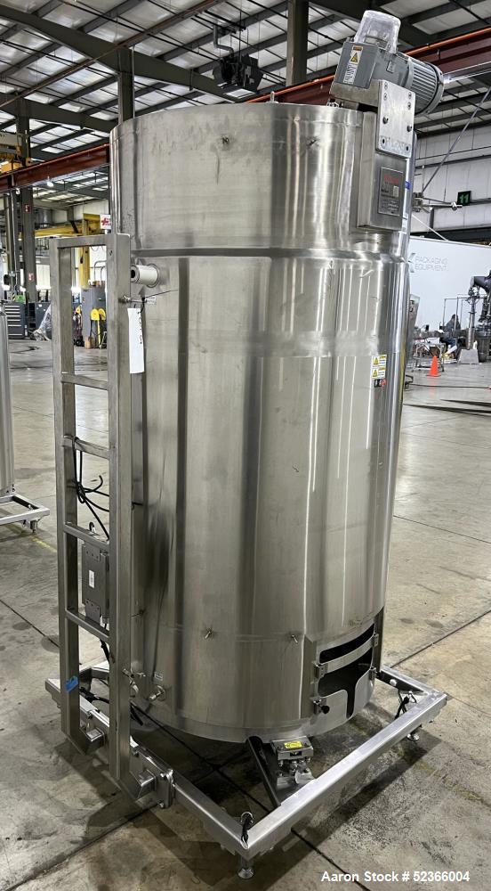 Used- Thermo Scientific Single Use Bioreactor, Model HyClone, 1000 liter capacity, Stainless Steel. Open top, flat bottom sh...