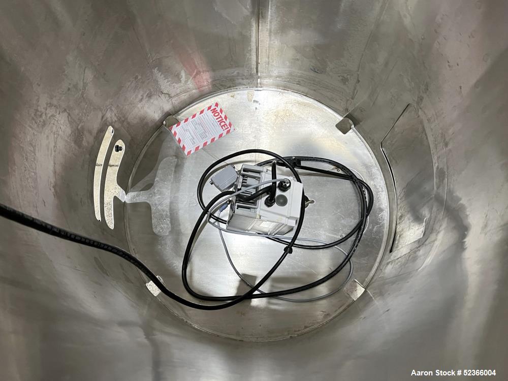 Used- Thermo Scientific Single Use Bioreactor, Model HyClone, 1000 liter capacity, Stainless Steel. Open top, flat bottom sh...