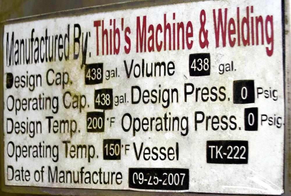 Used Thibs Machine & Welding Tank, 438 Gallon