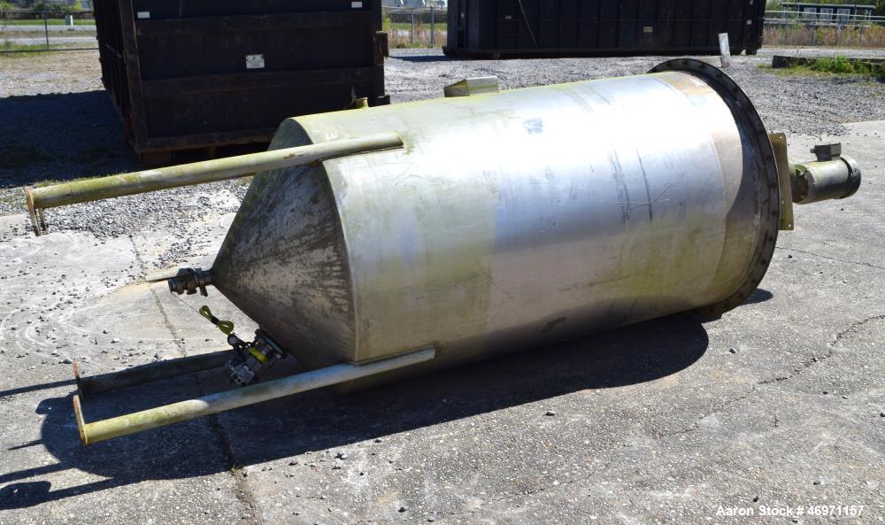 Used- Thibs Machine & Welding Tank, 438 Gallon, 316 Stainless Steel, Vertical. Approximate 42" diameter x 69" straight side,...