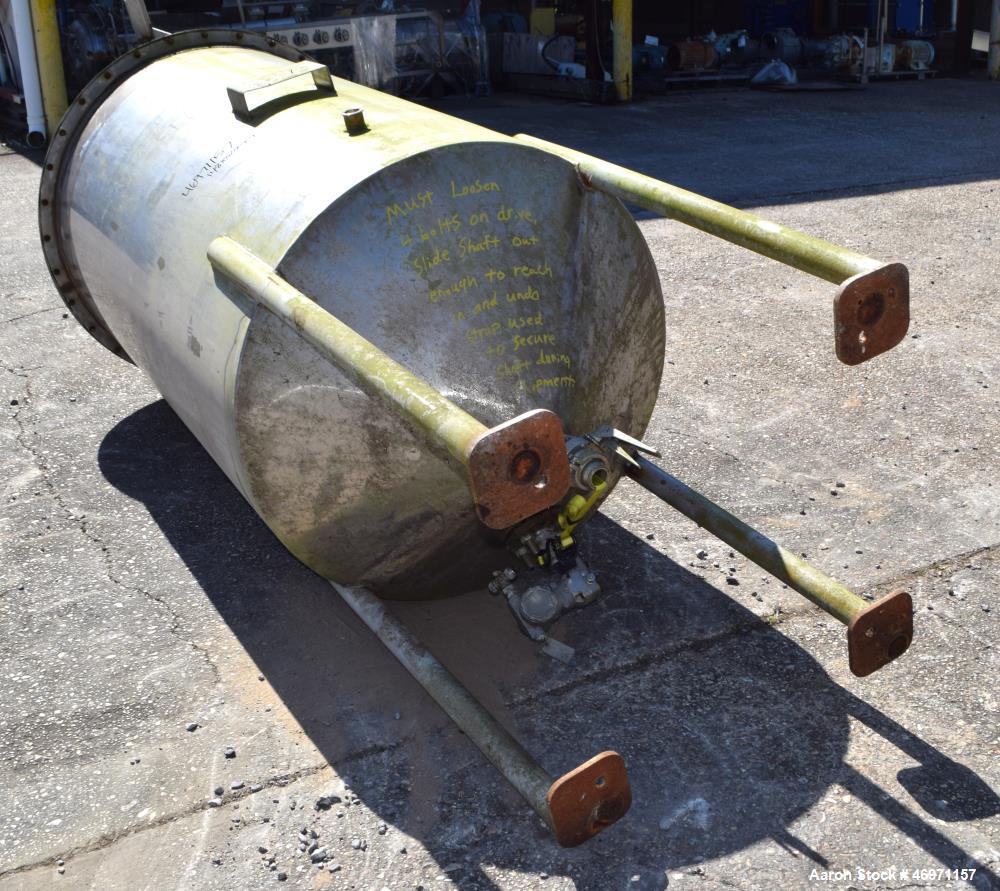 Used- Thibs Machine & Welding Tank, 438 Gallon, 316 Stainless Steel, Vertical. Approximate 42" diameter x 69" straight side,...