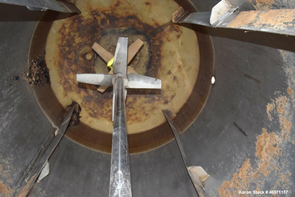 Used Thibs Machine & Welding Tank, 438 Gallon, 316 Stainless Steel, Vertical. Approximate 42" diameter x 69" straight side, flat bolt on top, coned bottom. Internal rated to 200 degrees F. Top enteri...