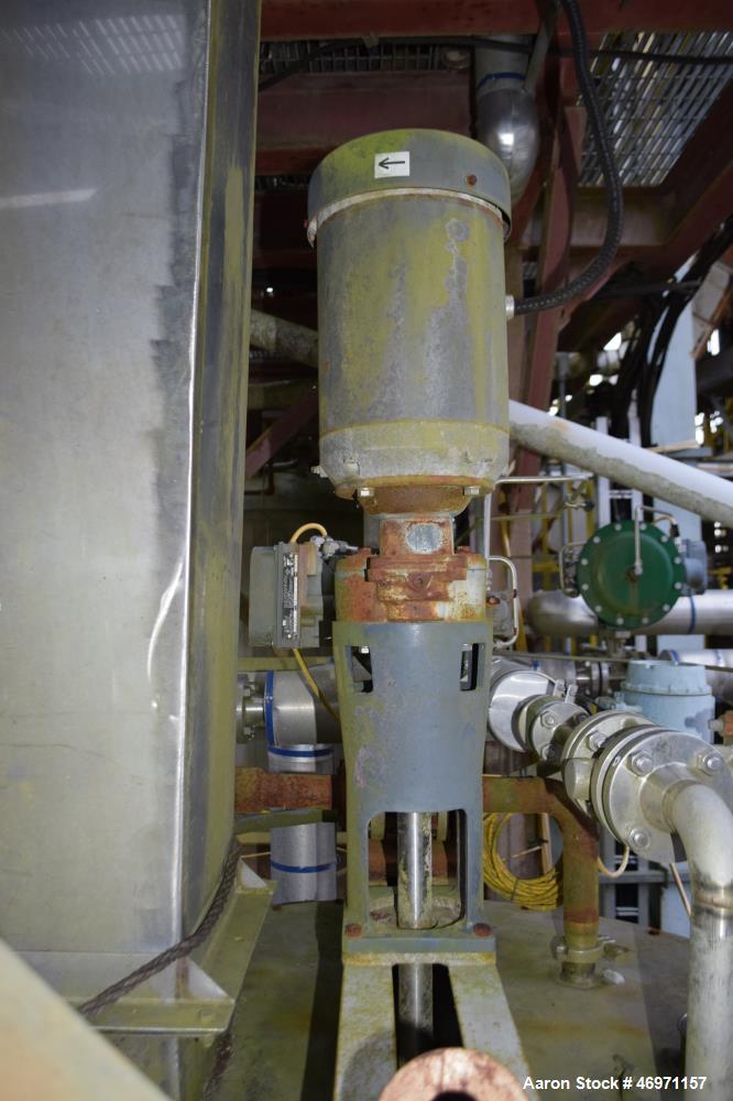 Used Thibs Machine & Welding Tank, 438 Gallon, 316 Stainless Steel, Vertical. Approximate 42" diameter x 69" straight side, flat bolt on top, coned bottom. Internal rated to 200 degrees F. Top enteri...