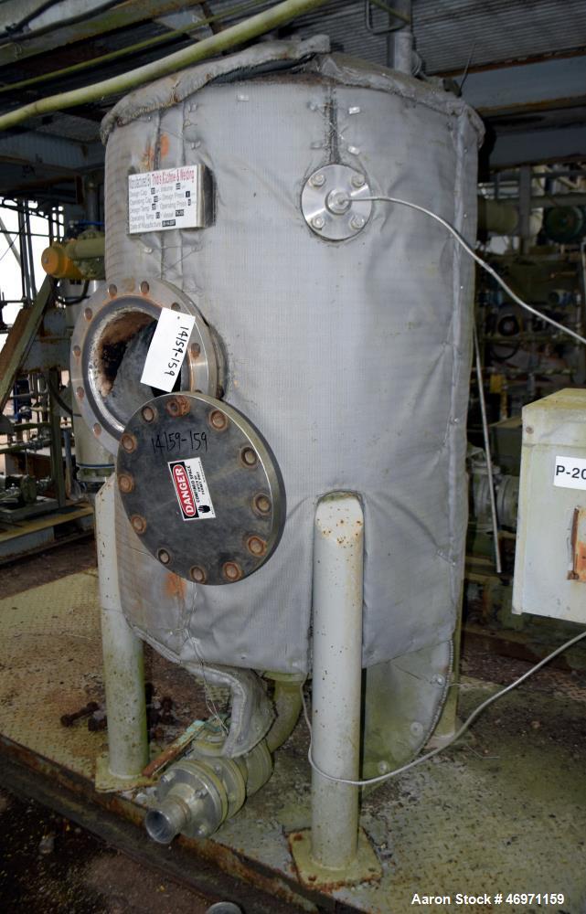 Used- Thibs Machine & Welding Tank, 202 Gallon, 316 Stainless Steel, Vertical. Approximate 36" diameter x 48" straight side,...