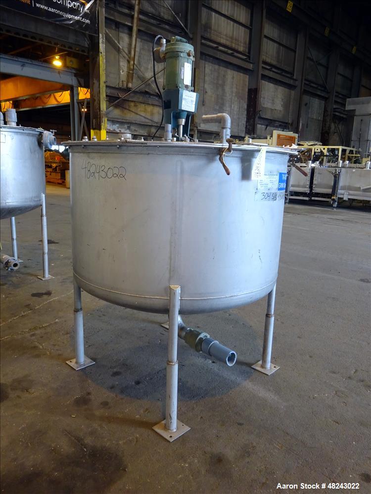 Used Tri-Canada Mix Tank, 300 Gallon, Model Paint Tank, 304 Stainless Steel, Ve