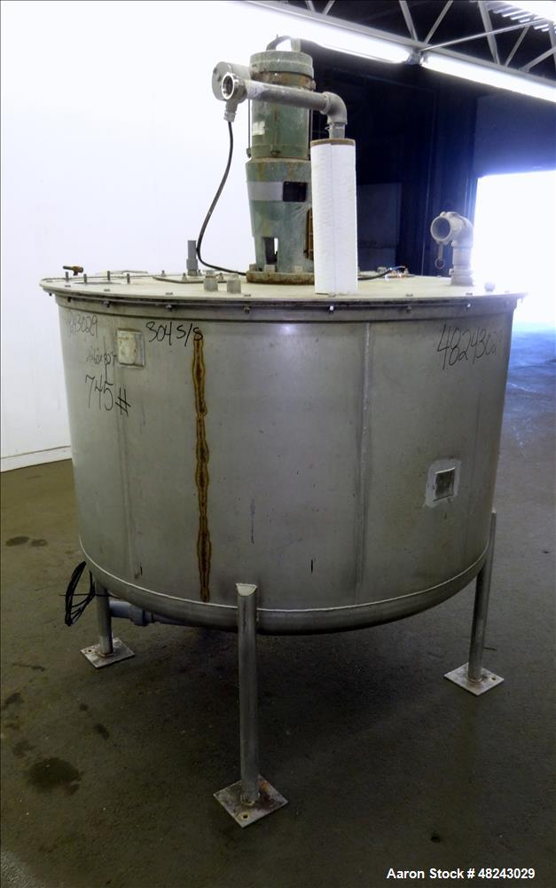 Used Tri-Canada Mix Tank, 300 Gallon, Model Paint Tank, 304 Stainless Steel, Ve