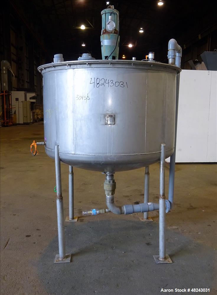 Used Tri-Canada Mix Tank, 300 Gallon, Model Paint Tank, 304 Stainless Steel, Ve