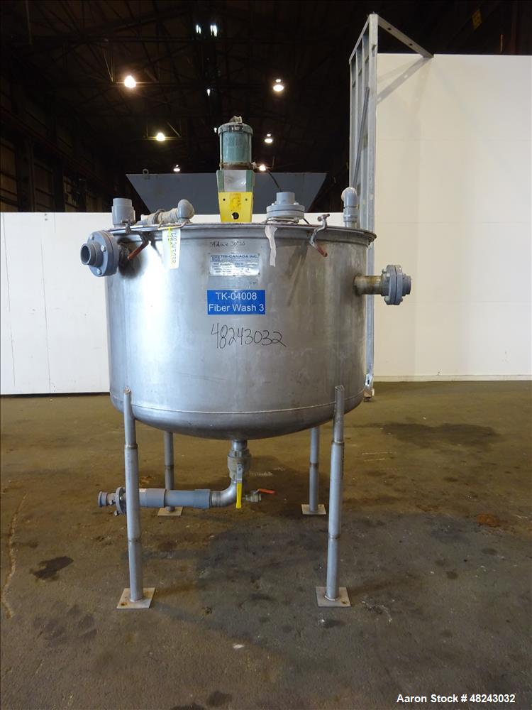 Used Tri-Canada Mix Tank, 300 Gallon, Model Paint Tank, 304 Stainless Steel, Ve