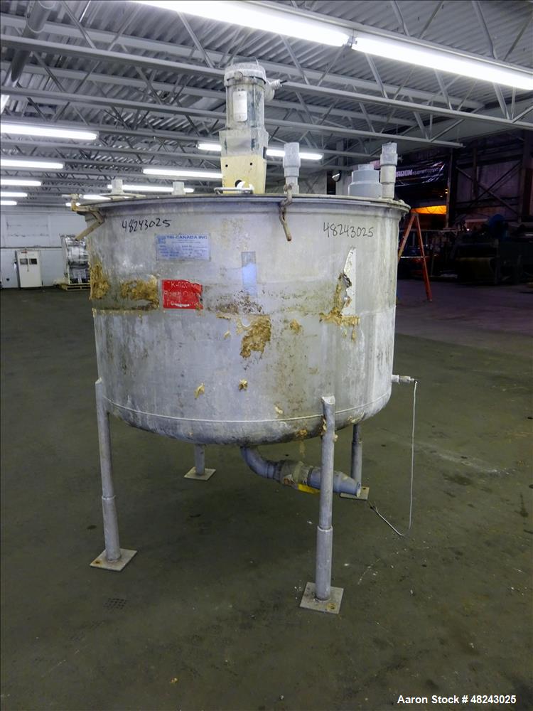Used Tri-Canada Mix Tank, 300 Gallon, Model Paint Tank, 304 Stainless Steel, Ve