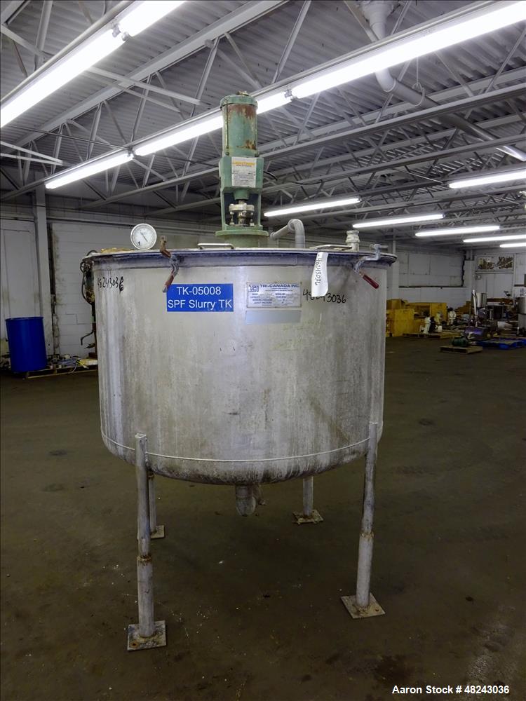 Used Tri-Canada Mix Tank, 300 Gallon, Model Paint Tank, 304 Stainless Steel, Ve