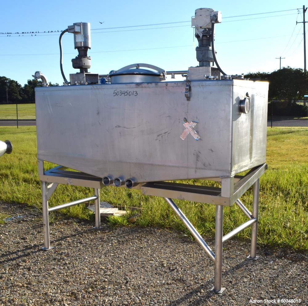 Used - Rectangular Mix Tank, Approximate 350 Gallons