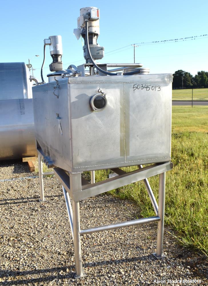 Used - Rectangular Mix Tank, Approximate 350 Gallons