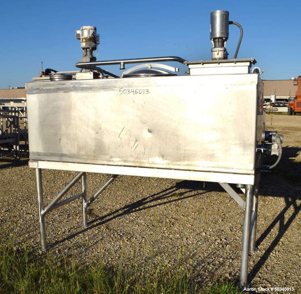 Used - Rectangular Mix Tank, Approximate 350 Gallons