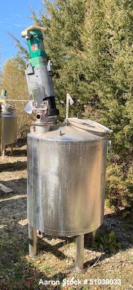 Used REC Industries 150 Gallon Mix Tank – 304 Stainless Steel Vertical Mixer