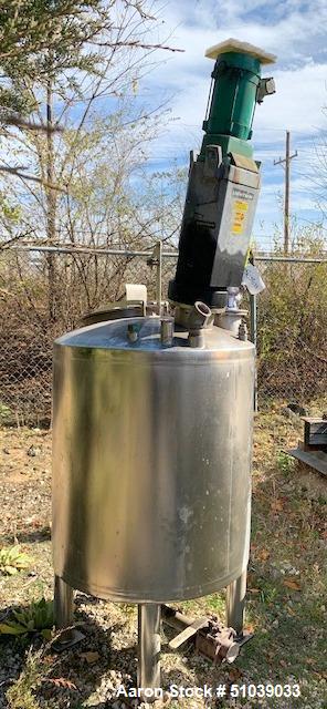 Used REC Industries 150 Gallon Mix Tank – 304 Stainless Steel Vertical Mixer
