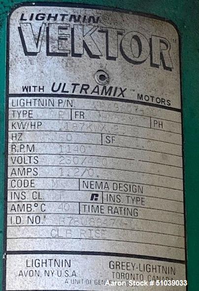 Used REC Industries 150 Gallon Mix Tank – 304 Stainless Steel Vertical Mixer