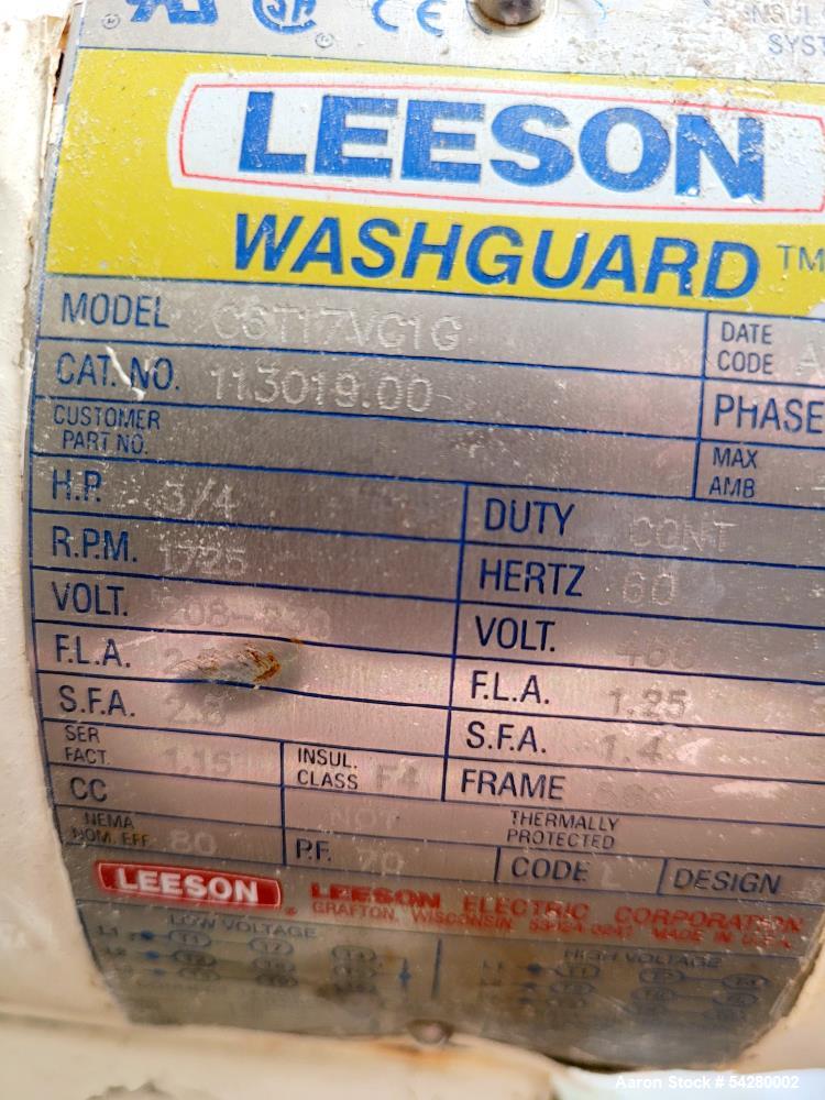 Used 200 Gallon Stainless Steel Vertical Mix Tank – Propeller Agitated, Leg Moun