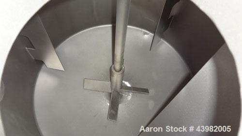 Used Val-Fab Tank, 150 Gallon, 316L Stainless Steel, Vertical. 36” Diameter x 31” straight side, flat bolt on top, dished bottom. Top entering Cheminner agitator with mechanical seal. Approximate 1” ...