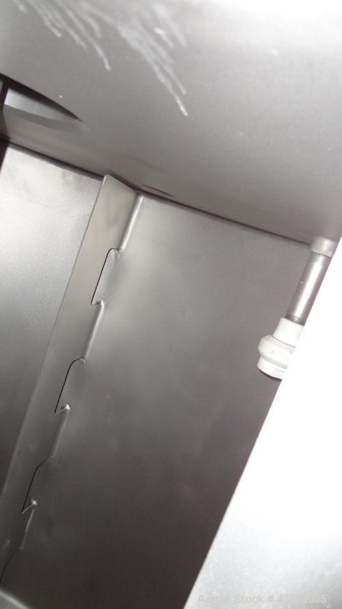 Used Val-Fab Tank, 150 Gallon, 316L Stainless Steel, Vertical. 36” Diameter x 31” straight side, flat bolt on top, dished bottom. Top entering Cheminner agitator with mechanical seal. Approximate 1” ...
