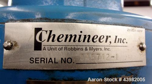 Used Val-Fab Tank, 150 Gallon, 316L Stainless Steel, Vertical. 36” Diameter x 31” straight side, flat bolt on top, dished bottom. Top entering Cheminner agitator with mechanical seal. Approximate 1” ...