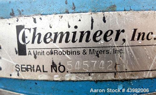 Used Val-Fab Tank, 150 Gallon, 316L Stainless Steel, Vertical. 36" Diameter x 31" straight side, flat bolt on top, dished bottom. Top entering Cheminner agitator with mechanical seal. Approximate 1" ...