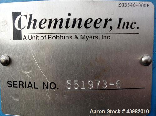 Used Val-Fab Tank, 150 Gallon, 316L Stainless Steel, Vertical. 36" Diameter x 31" straight side, flat bolt on top, dished bottom. Top entering Cheminner agitator with mechanical seal. Approximate 1" ...