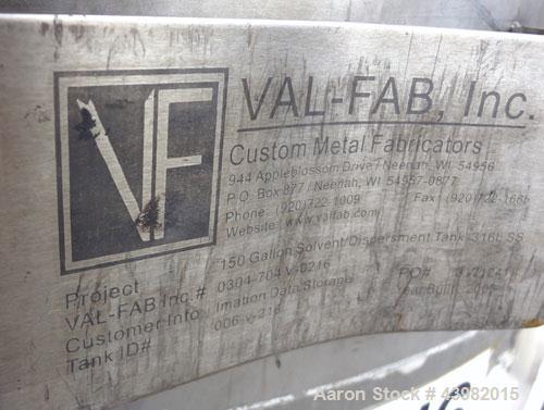 Used 150 Gallon Stainless Steel Val-Fab Tank