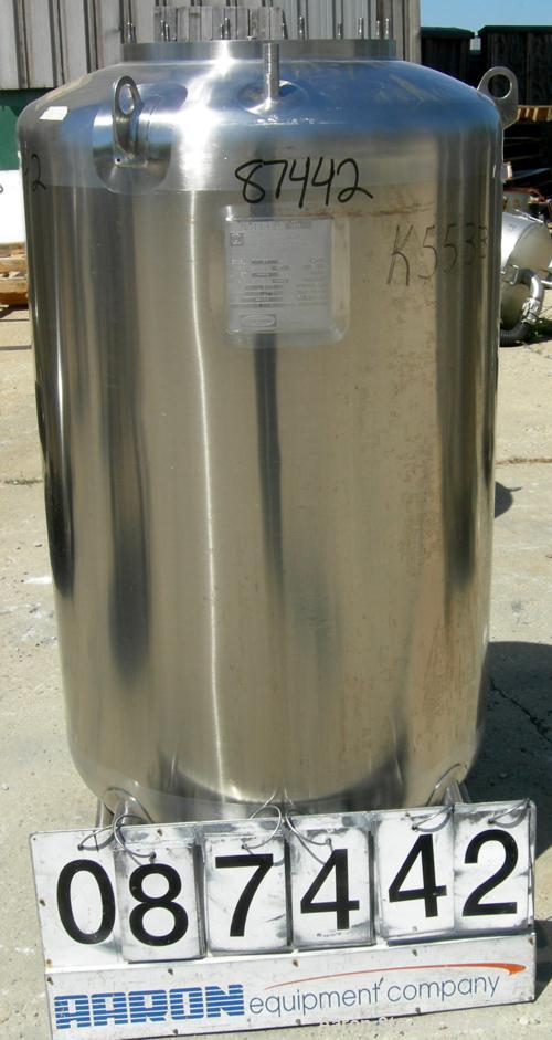 Used- 400 Liter Stainless Steel Walker Stainless Pressure Tank