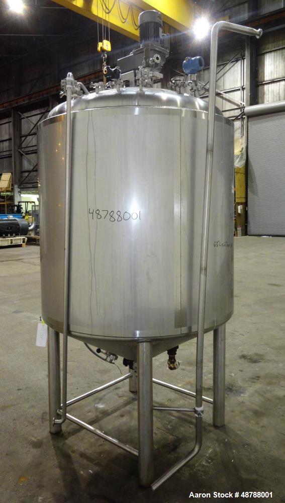 Used Walker Stainless Jacketed Tank, Model PZ-CB-PV, Approximately 350 Gallon,
