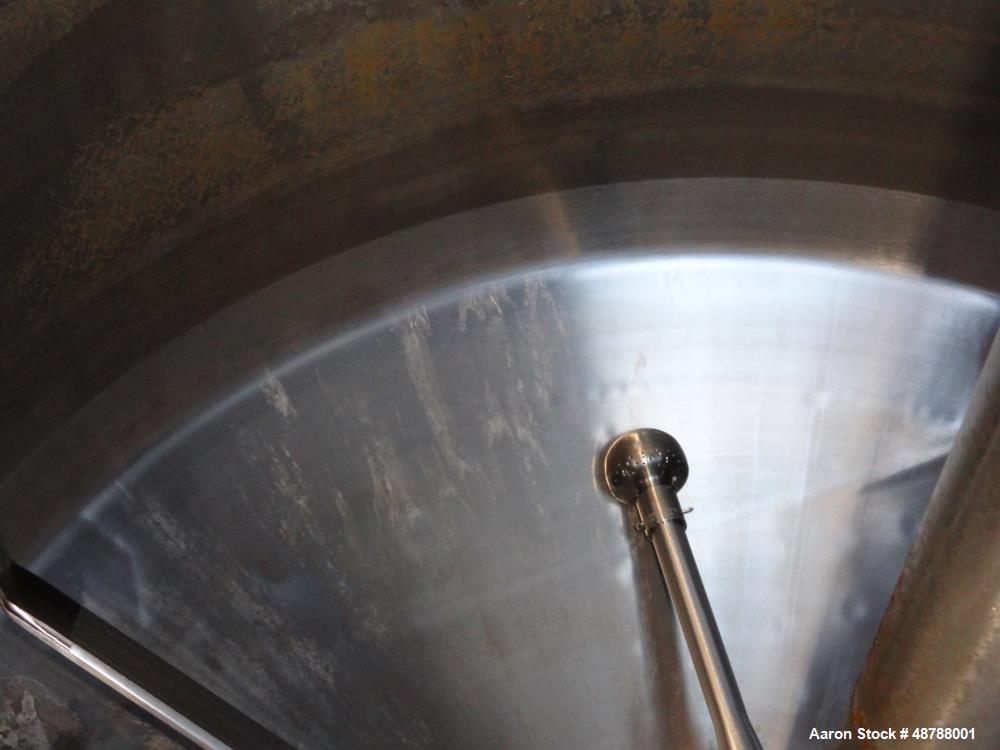 Used Walker Stainless Jacketed Tank, Model PZ-CB-PV, Approximately 350 Gallon,