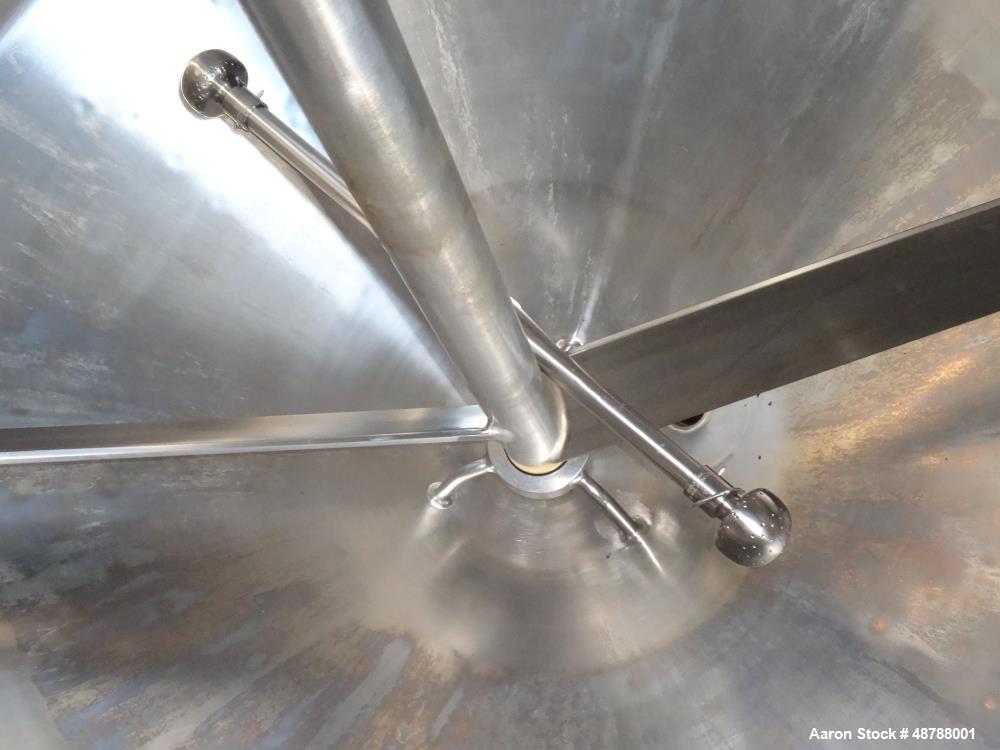 Used Walker Stainless Jacketed Tank, Model PZ-CB-PV, Approximately 350 Gallon,