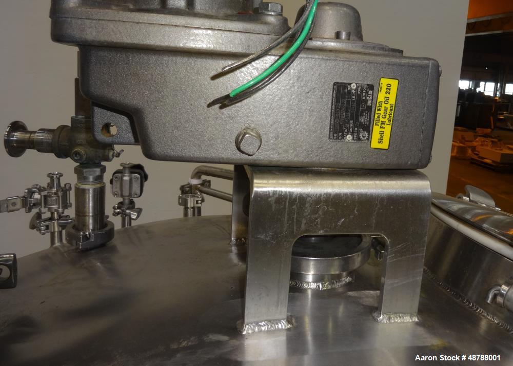 Used Walker Stainless Jacketed Tank, Model PZ-CB-PV, Approximately 350 Gallon,