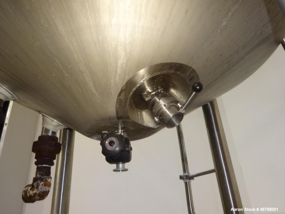 Used Walker Stainless Jacketed Tank, Model PZ-CB-PV, Approximately 350 Gallon,