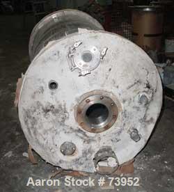 Used Walker Stainless Pressure Tank, 290 Gallon, 316L Stainless Steel, Vertical. 36" diameter x 60" straight side, dished top and bottom. Internal rated 15 psi at 280 deg F. 4 side wall baffles. Open...