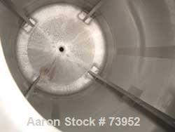 Used Walker Stainless Pressure Tank, 290 Gallon, 316L Stainless Steel, Vertical. 36" diameter x 60" straight side, dished top and bottom. Internal rated 15 psi at 280 deg F. 4 side wall baffles. Open...