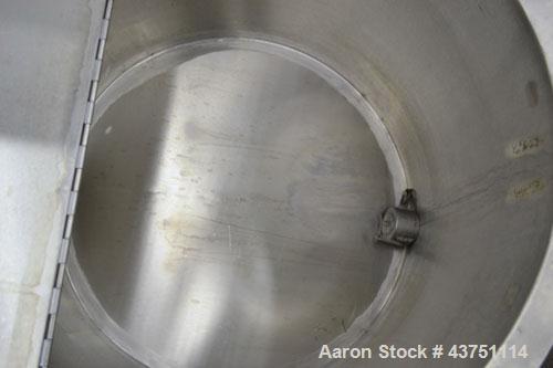 Used- Water Cooling Corporation Tank, 60 Gallons, 304 Stainless Steel, Vertical. Approximately 30-1/2" diameter x 21" straig...