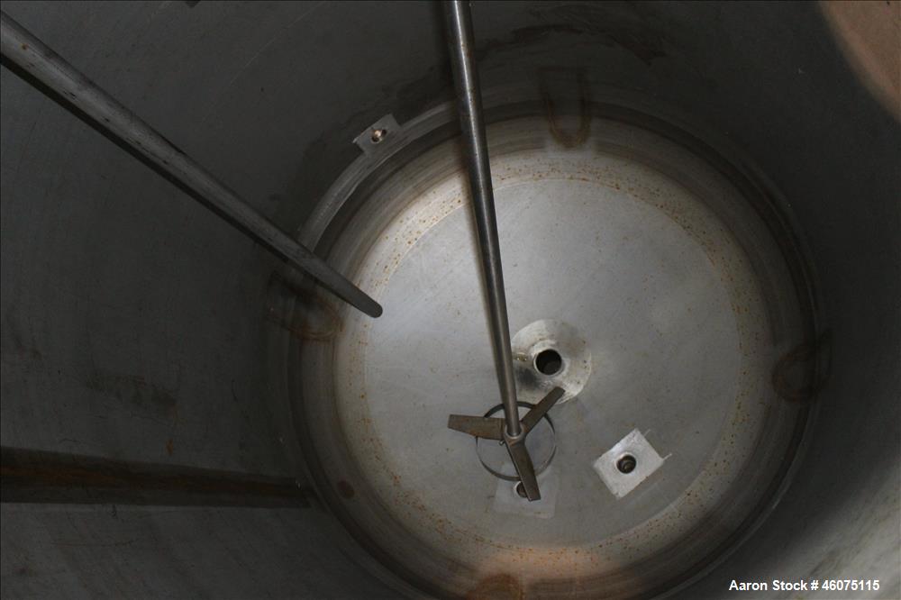 Used Watson Metal Masters Pressure Tank, 250 Gallon, 316L Stainless Steel, Vertical. 39-1/4" Diameter x 42" straight side, dished top & bottom. Internal rated 80 psi at -20 to 300 degrees F. Off cent...