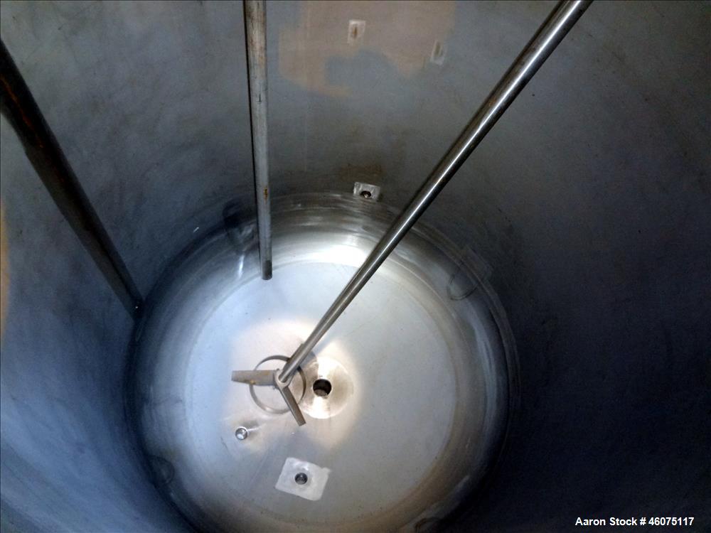 Used Watson Metal Masters Pressure Tank, 250 Gallon, 316L Stainless Steel, Vertical. 40" Diameter x 42" straight side, dished top & bottom. Internal rated 80 psi at -20 to 300 degrees F. Off center t...