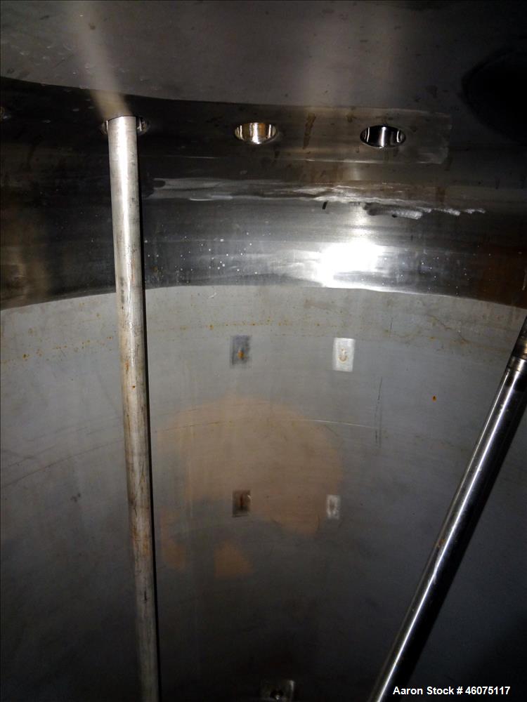 Used Watson Metal Masters Pressure Tank, 250 Gallon, 316L Stainless Steel, Vertical. 40" Diameter x 42" straight side, dished top & bottom. Internal rated 80 psi at -20 to 300 degrees F. Off center t...