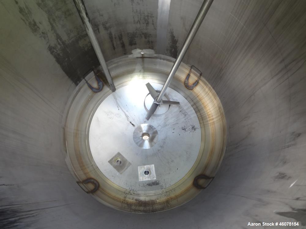 Used Watson Metal Masters Pressure Tank, 250 Gallon, 316L Stainless Steel, Vertical. 39.25" Diameter x 42" straight side, dished top & bottom. Internal rated 80 psi at -20 to 300 degrees F. Off cente...