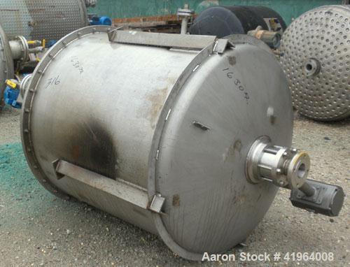 Used Whiting Metals Tank, 400 Gallon, 316 stainless steel, vertical. 48" diameter x 48" straight side, dished top and bottom, vessel rated to 150 deg F. Top entering Philadelphia agitator, model PMV-...