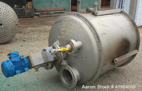 Used Whiting Metals Tank, 400 Gallon, 316 stainless steel, vertical. 48" diameter x 48" straight side, dished top and bottom, vessel rated to 150 deg F. Top entering Philadelphia agitator, model PMV-...