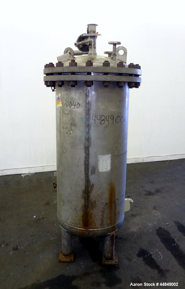 Used 100 Gallon Stainless Steel Whiting Metals Pressure Tank