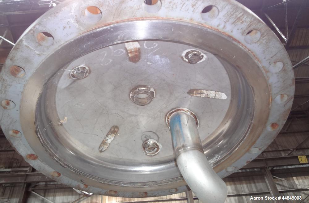 Used Whiting Metals Pressure Tank, 100 gallon, 304L Stainless Steel, Vertical. 24" diameter x 48" straight side, dished bolt on top, dished bottom. Internal rated Full Vacuum & 45 psi at 200 degrees ...